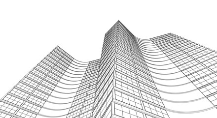 abstract houses modern architecture 3d