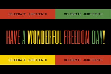 Juneteenth Day Background Poster Banner Flyer Ready to Print Printable