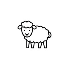 A cute cartoon sheep illustration. Perfect for children's books, farms, and more!