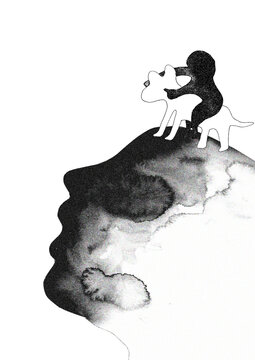 Child and Cow on a Mindscape