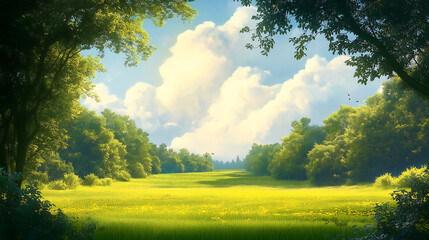 sun rays in the forest