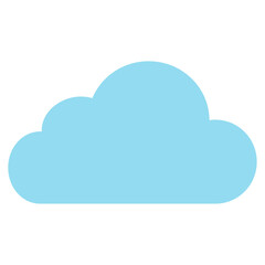Simple Blue Cloud Icon
