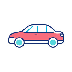 Fototapeta premium Car Icon Illustration Vector