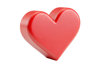 Obraz premium Shiny red heart shaped object with smooth texture, symbolizing love and affection, isolated on transparency background. Perfect for romantic or Valentine themes