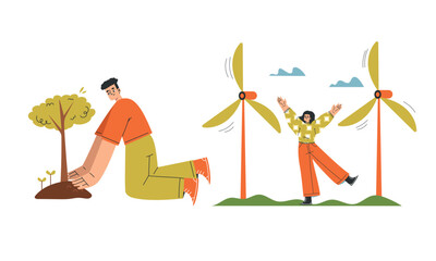 Sustainable Living The Importance of Planting Trees and Utilizing Clean Energy Sources