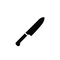 Simple black kitchen knife icon, perfect for culinary apps.
