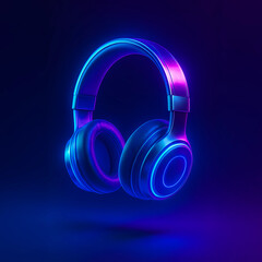 Neon Futuristic Headphones
