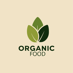 A vibrant organic food logo design featuring a colorful fruit and vegetable medley, beautifully arranged to symbolize health, vitality, and a commitment to sustainable living.
