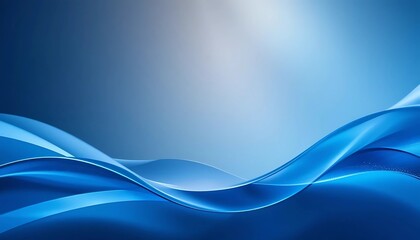 Obraz premium Dynamic Blue Abstract Wave Background - Modern Flowing Design