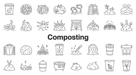 A set of hand-drawn vector icons for web design, a collection of symbols and doodle illustrations perfect for business or travel