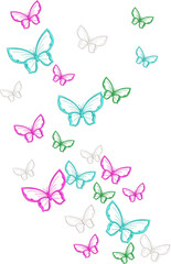 Embroidery set of butterflies