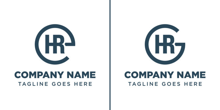 Letters EHR and GHR Monogram Logo, for EHR ERH HRE HER RHE REH GHR GRH RHG RGH HRG HGR initials