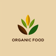 A minimalist logo concept for a premium organic food line, featuring a sleek design of a grain stalk, emphasizing purity and high-quality natural ingredients.