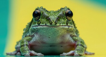 African Rain Frog, rain frog 4k hd high quality wallpaper background picture | Close-Up Realistic African Rain Frog in Rainy Natural Habitat