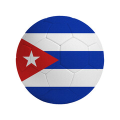 Obraz premium Soccer ball with flag of Cuba
