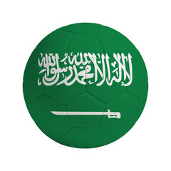 Soccer ball with flag of Saudi Arabia