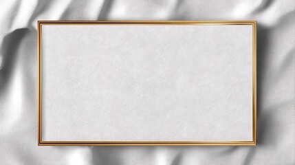 Fototapeta premium Pure white canvas with decorative edging on all sides, featuring a clean minimalistic border style and an empty center space, ideal for modern flat design or personalized content placement