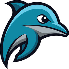 Obraz premium vector illustration of a dolphin