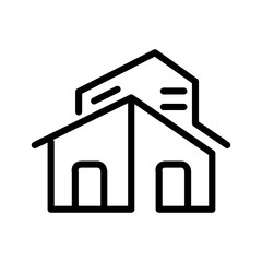 Simple vector icon of a rental, house, home. Monochrome.