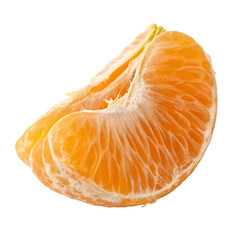A peeled orange segment isolated on a transparent background
