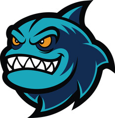 Naklejka premium shark cartoon illustration