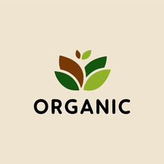 A colorful organic healthy food logo featuring a vibrant basket filled with fresh fruits and vegetables, symbolizing abundance and wellness in an inviting design.