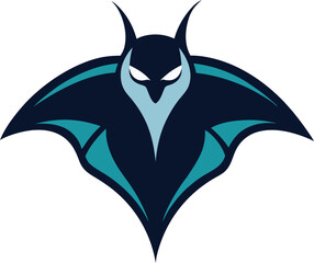 Fototapeta premium vector illustration of a bat with wings