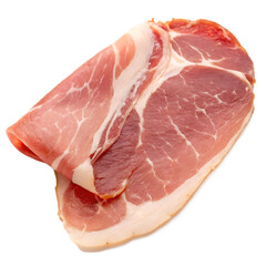 A prosciutto slice isolated on a transparent background
