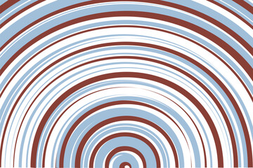simple abstract dark and light color thin to thick half circle line pattern concentric arcs in blue and brown