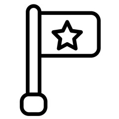 Politics Vote Flag Line