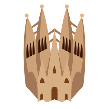 brown sagrada familia building clip art preview