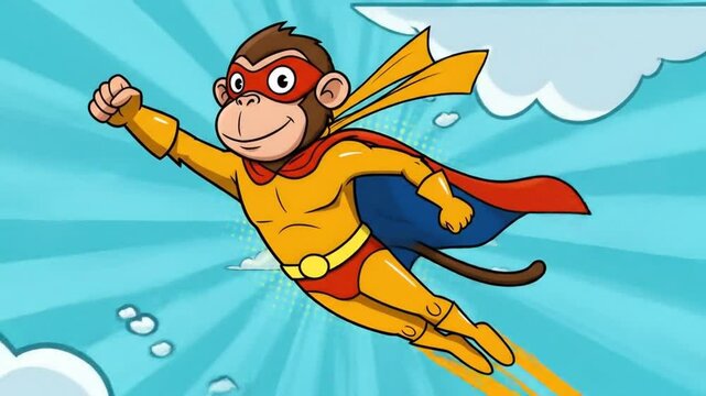 Superhero monkey cartoon image