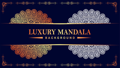 Logo icon ornamental mandala design in gold color. vector illustration