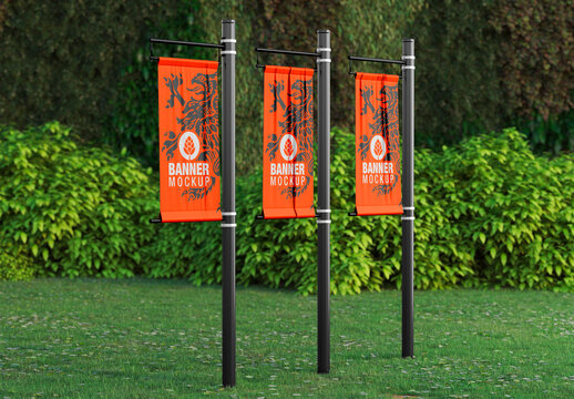 Vertical Banner Mockup