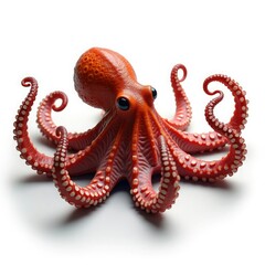 Golden dragon octopus animal isolated on white background with sea decoration