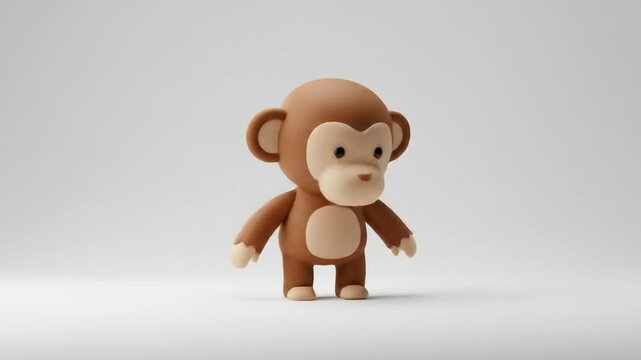 Cartoon monkey illustration 3 d