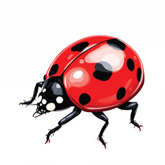 Fototapeta premium ladybug cartoon vector illustration isolated