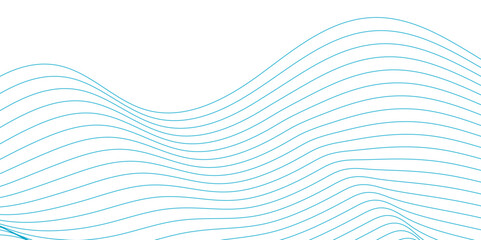 Abstract blue background with technology business wave lines.Flowing wave future technology concept. Business, voice, sound, music, poster, banner background.