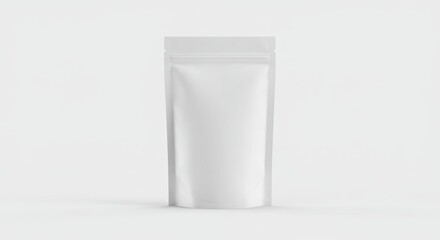 Blank white plastic pouch, likely for food or drink (1)