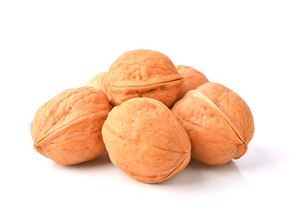 Group of Walnuts isolated on white background