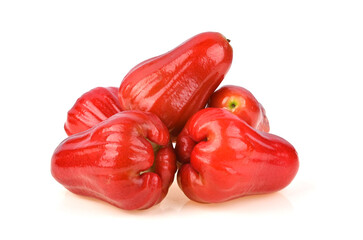 Rose apple or chomphu thai fruit  isolated on white background