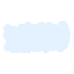 Cute Blue Cloud Shape Text Box

