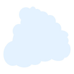 Cute Blue Cloud Shape Text Box
