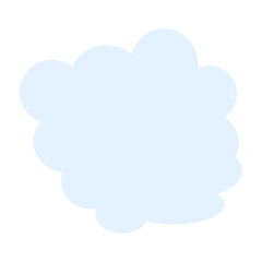 Cute Blue Cloud Shape Text Box
