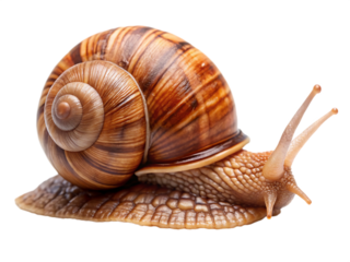 Snail isolated on white background, PNG