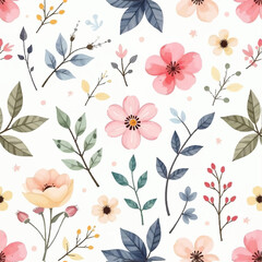 watercolor seamless floral pattern