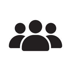group icon, team, organization, community, population, audience, member. Vector illustration