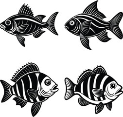 Naklejka premium Surreal underwater scene with dolphins wearing top hats and carrying tea sets. Whimsical and imaginative concept. 