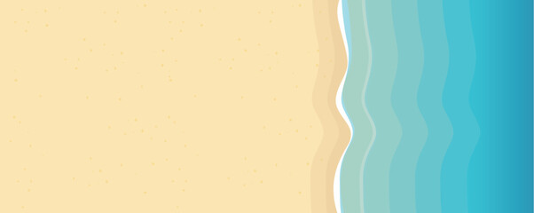sandy beach summer holiday top view background vector illustration