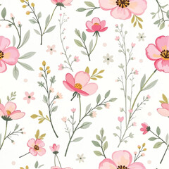 watercolor seamless floral pattern